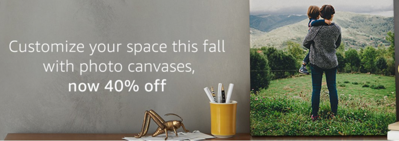 40% de descuento en impresiones en lienzo con el código FALLDECOR40